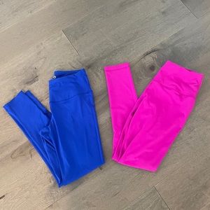 90 Degree By Reflex Blue and Pink Leggings